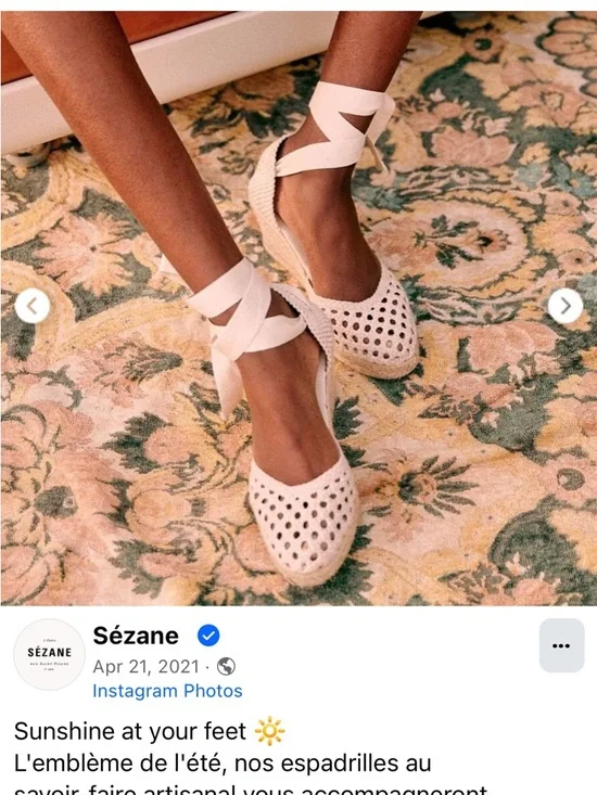 Sézane Mélodie Espadrilles Ecru NEW WITH BOX SIZE 7 - Picture 7 of 9